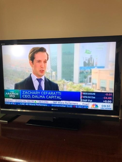 Zachary Cefaratti, Aramco IPO