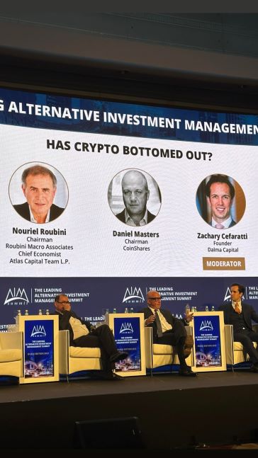 Zachary Cefaratti, Danny Masters and Nouriel Roubini