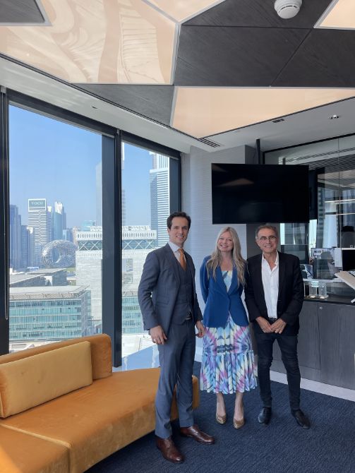 Zachary Cefaratti, Jaime Leverton and Nouriel Roubini