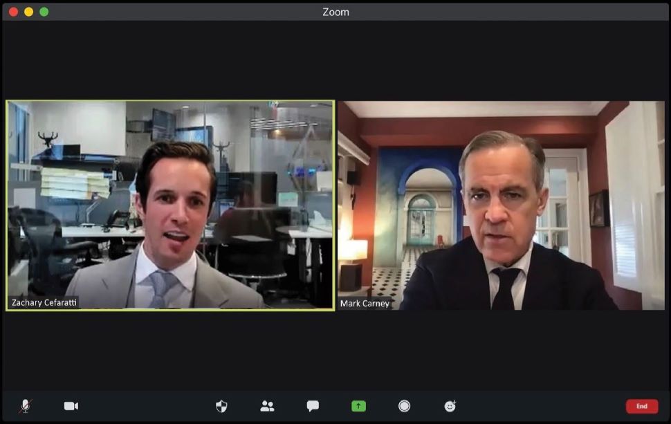 Zachary Cefaratti and Mark Carney, Webinar.
