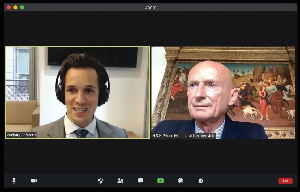 Zachary Cefaratti and Prince Michael of Liechtenstein