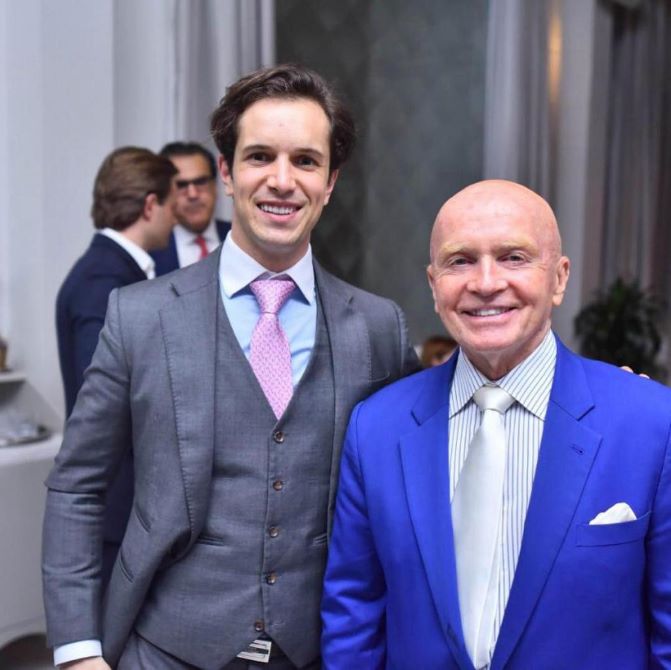 Zachary Cefaratti and Mark Mobius at AIM Summit